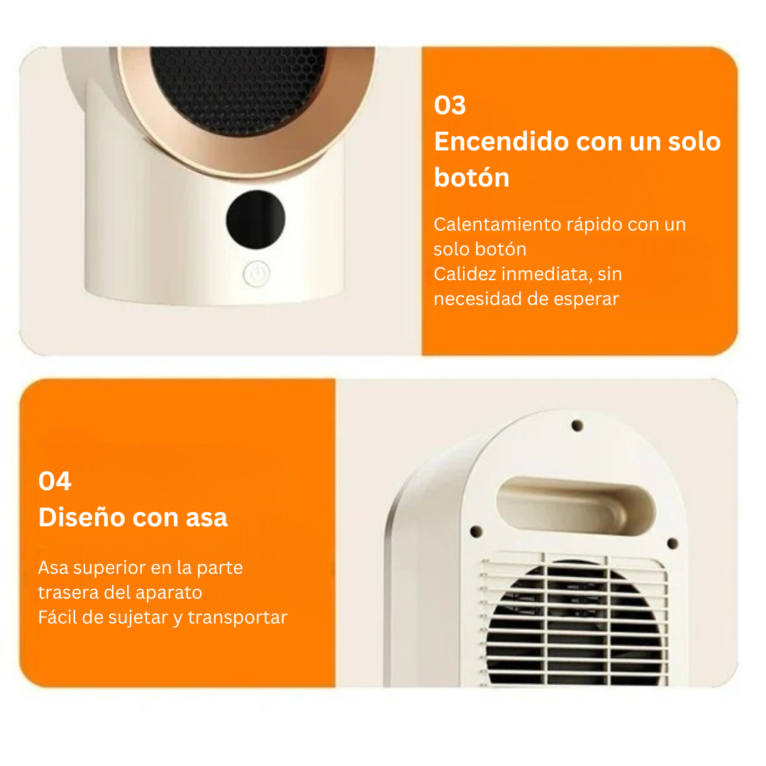 HogarCalido Pro – Calefactor Eléctrico Portátil con Ventilador