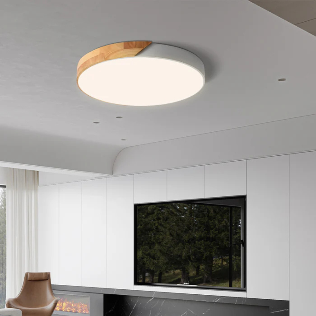 Delos - Lámpara de techo LED escandinava de madera