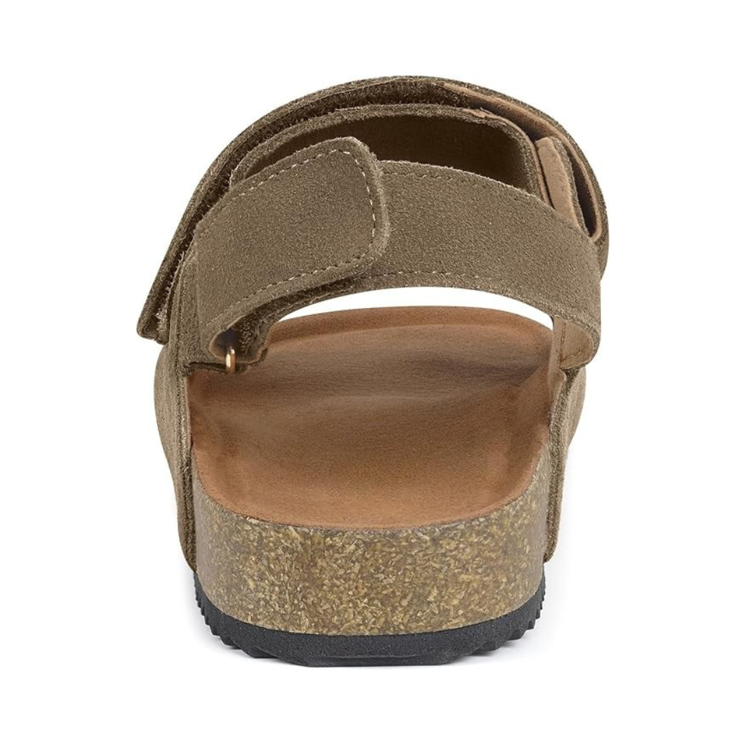 Sandalias Hombre UrbanWalk | Suela Antideslizante, Confort Diario y Cierre de Velcro – Color Verde Oliva