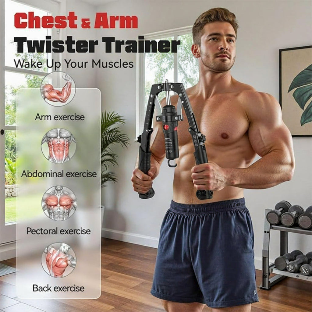 Ejercitador de brazos Twister - máquina de entrenamiento de fuerza con contador digital