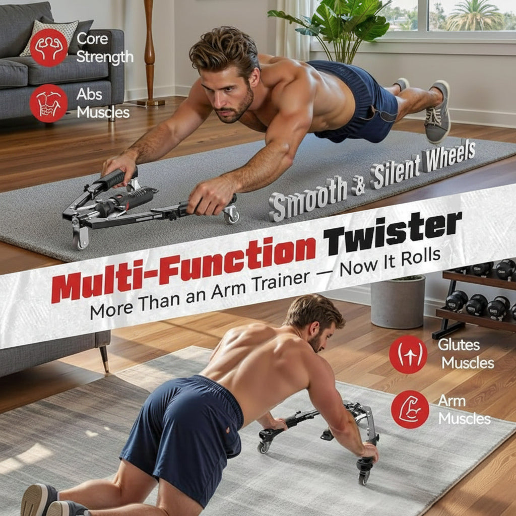 Ejercitador de brazos Twister - máquina de entrenamiento de fuerza con contador digital