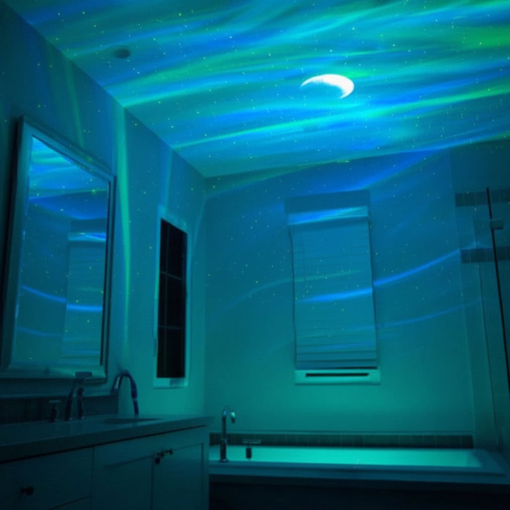 Proyector de luz nocturna Aurora, lámpara LED de galaxia con control remoto