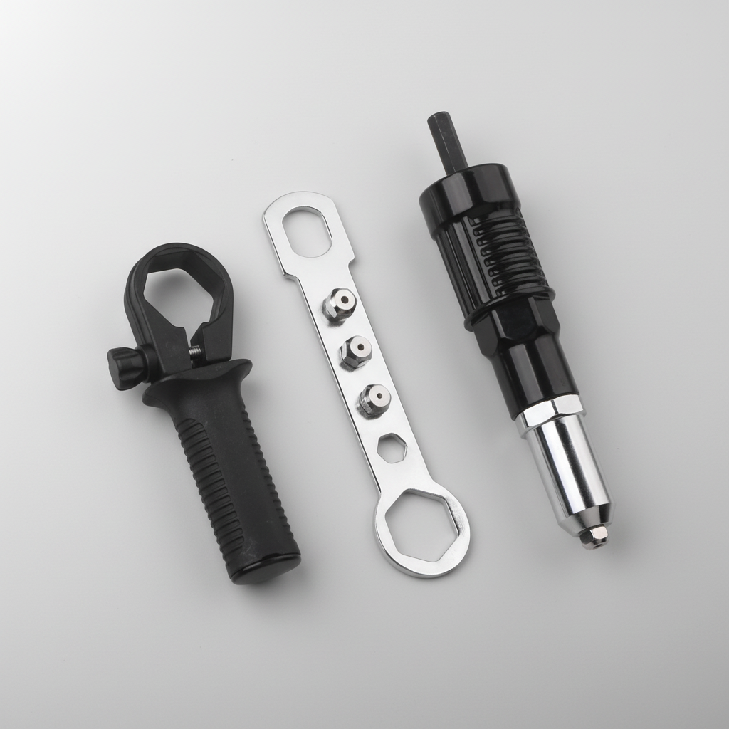 Kit de adaptadores de taladro para remachadora con boquillas intercambiables