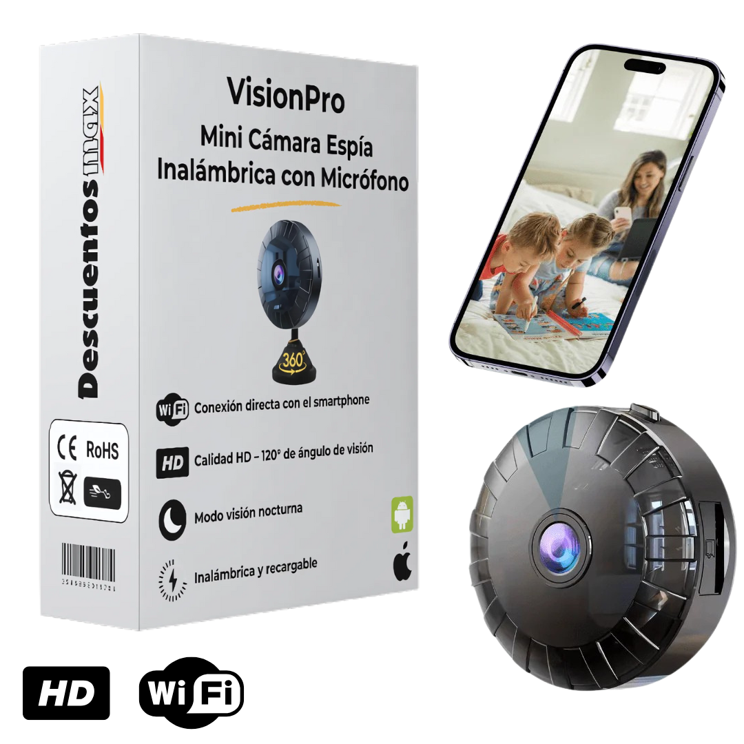 Mini Cámara WiFi Resistente al Agua para Interior y Exterior – VisionPro