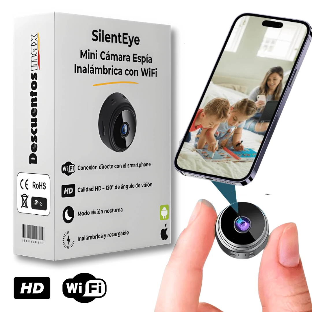 Mini Cámara de Vigilancia a Distancia con Smartphone – SilentEye – DescuentosMax