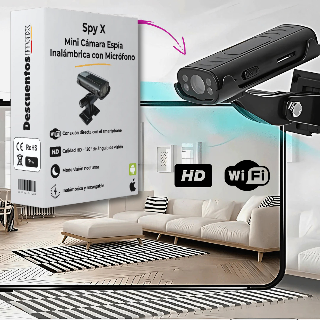 Mini Cámara Espía de Vigilancia Inalámbrica HD – SpyX