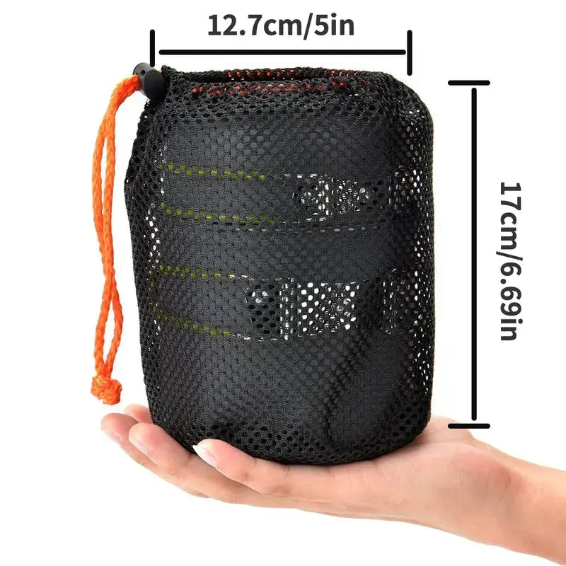 Utensilios de cocina para camping | Set de acero inoxidable con bolsa