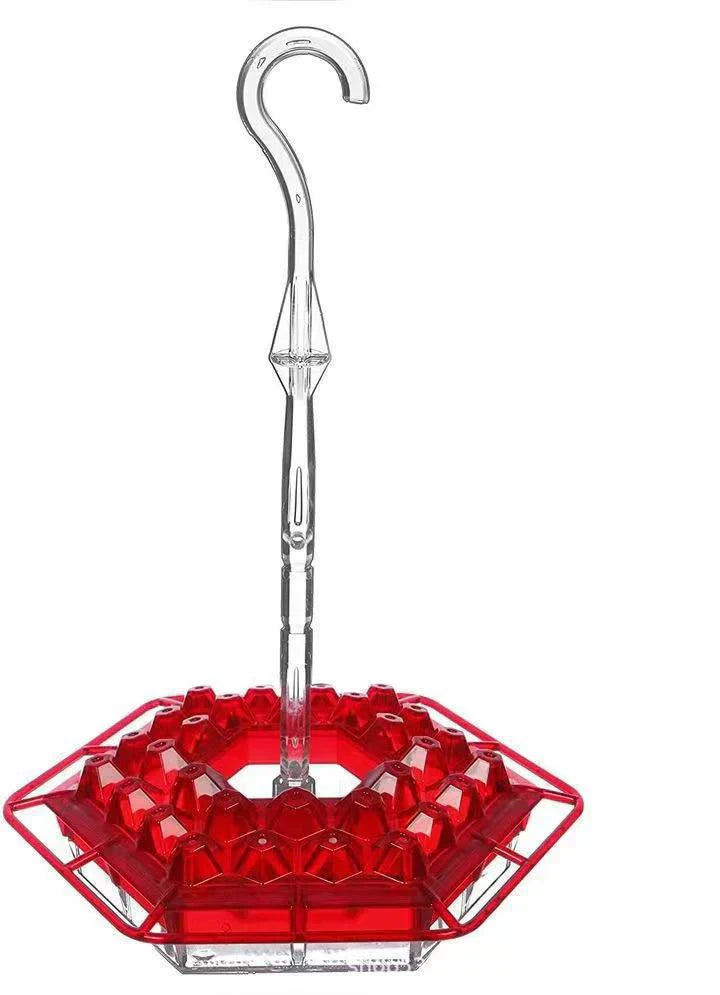 Alimentador para colibrí a prueba de hormigas para uso exterior con posadero colgante