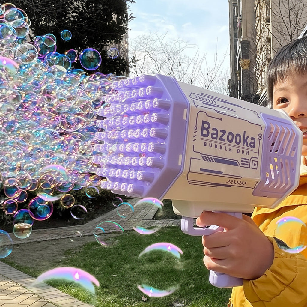 Pistola de burbujas LED, juguete al aire libre para niños