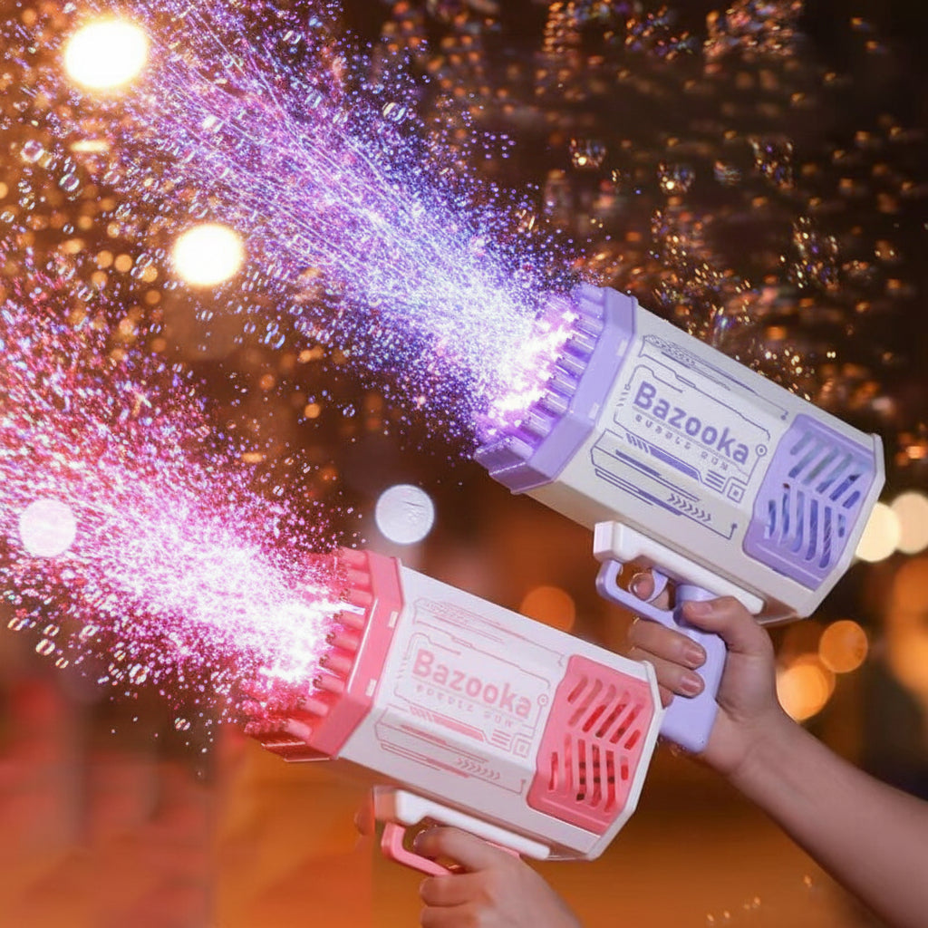 Pistola de burbujas LED, juguete al aire libre para niños
