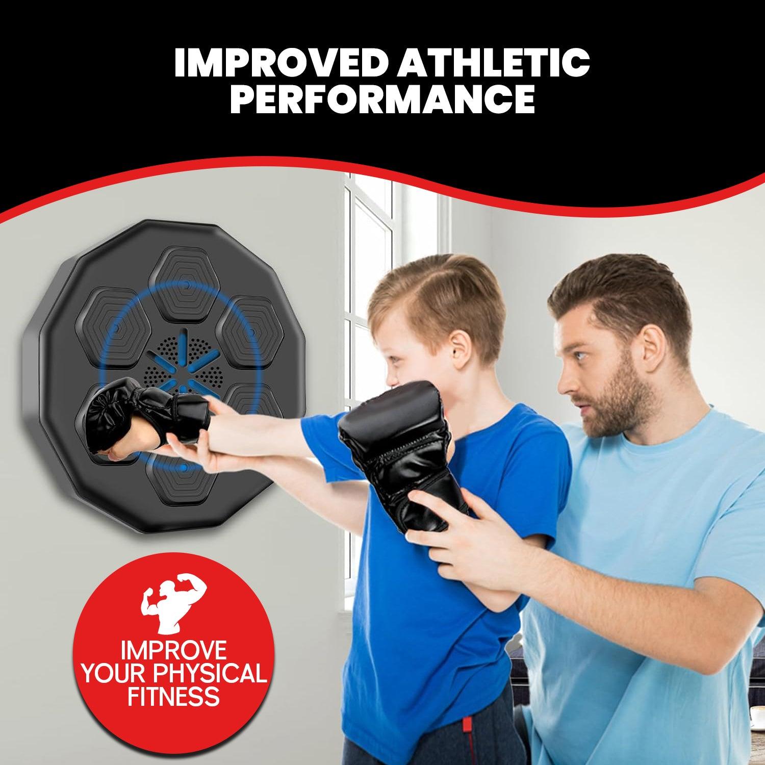 Máquina de Boxeo Musical – Dispositivo de Boxeo Mural con Bluetooth, LED y Entrenamiento Reactivo
