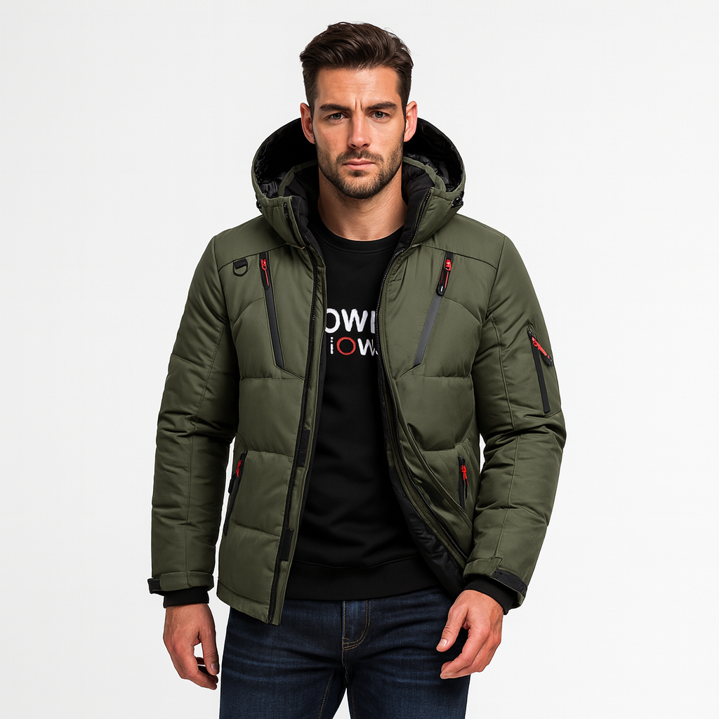 Parka de Invierno para Hombre Nordfall – Abrigo Grueso con Forro Polar, Impermeable y Cortaviento