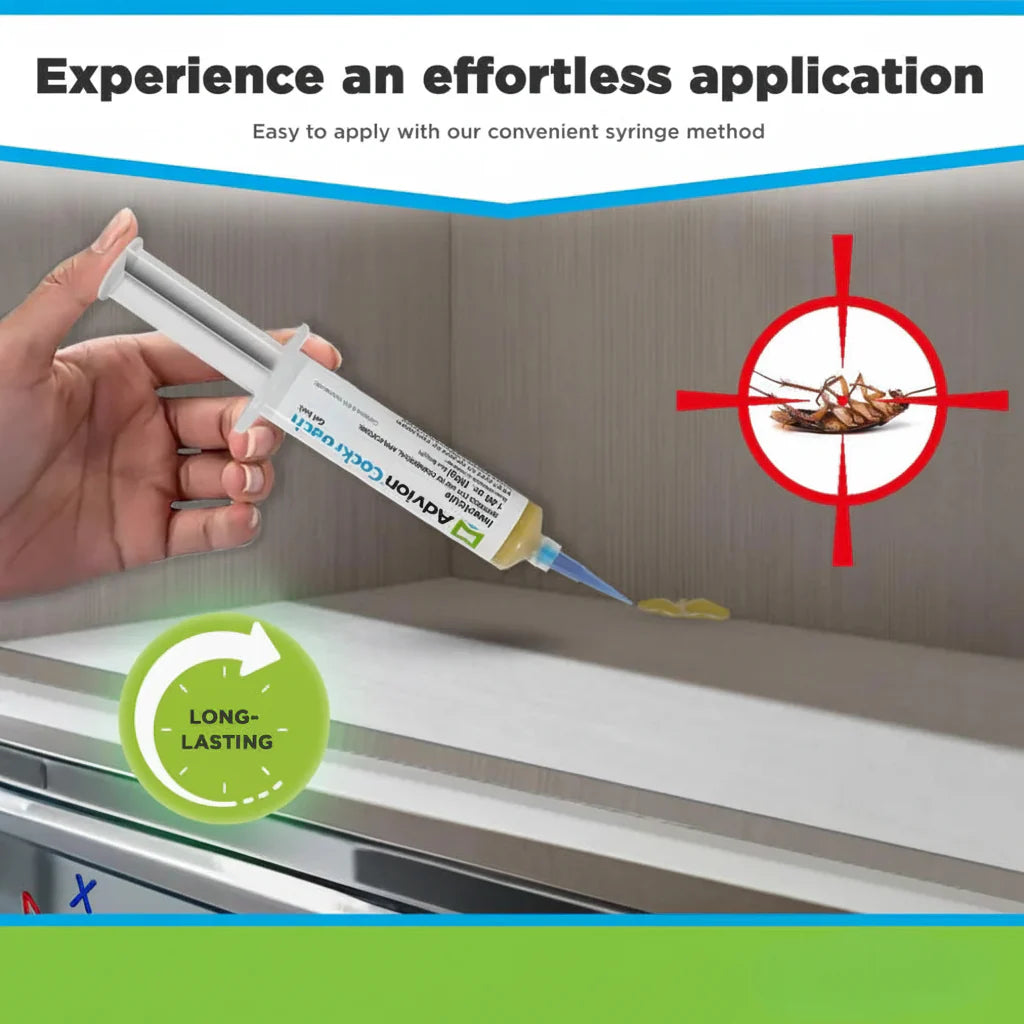 Jeringa de gel para el control de cucarachas en interiores