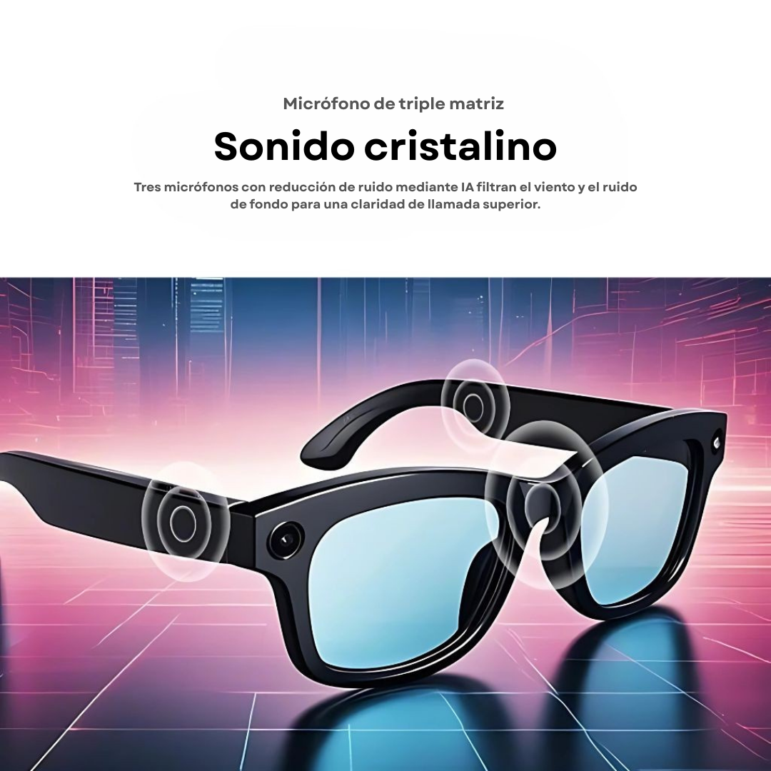 Gafas Conectadas VisionPro™ – Cámara HD, Audio Inmersivo y Protección Visual