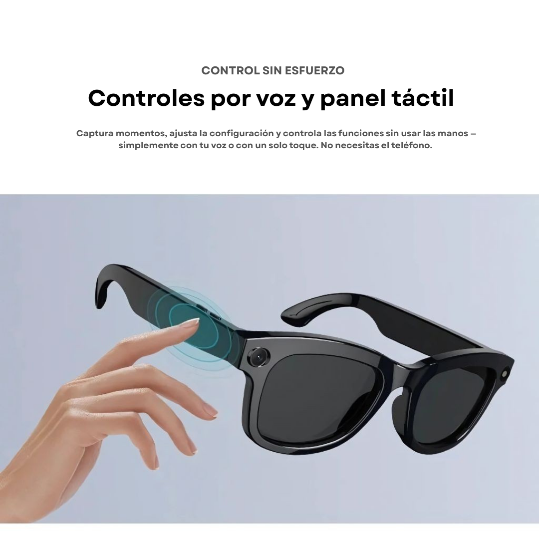 Gafas Conectadas VisionPro™ – Cámara HD, Audio Inmersivo y Protección Visual
