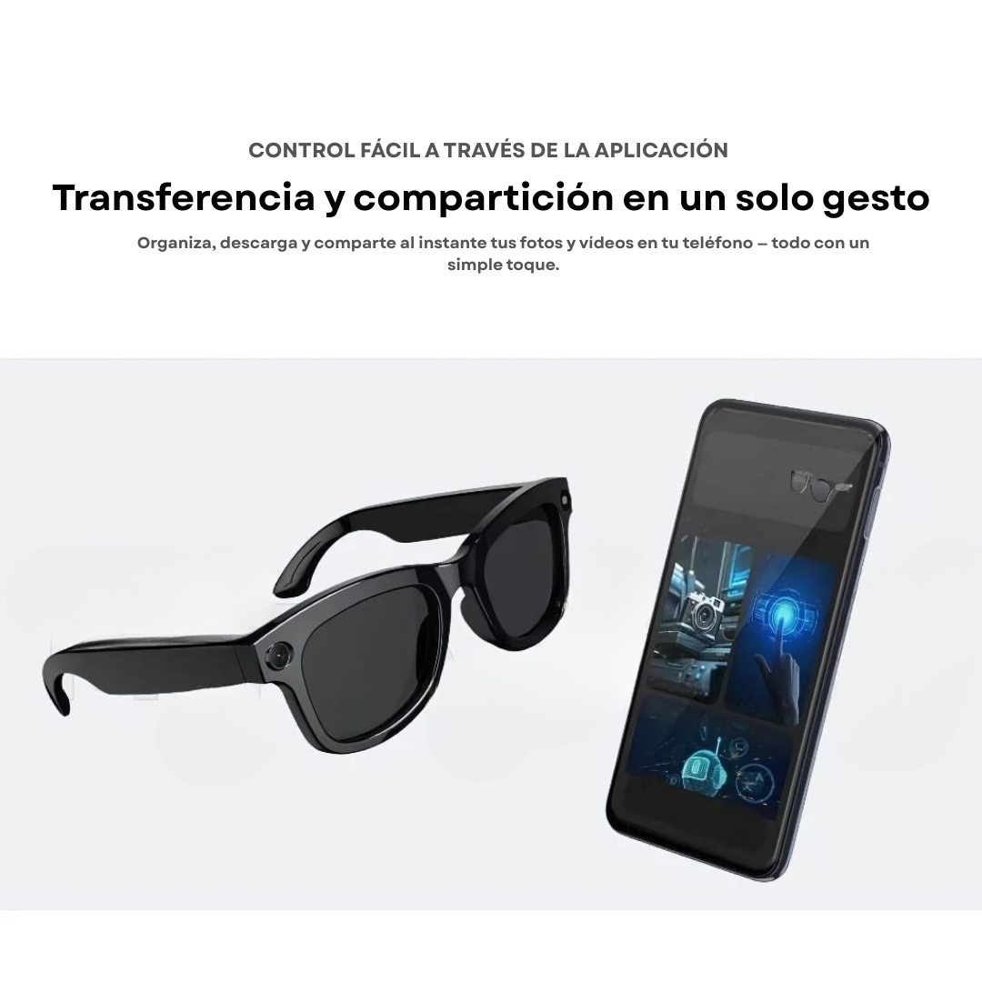 Gafas Conectadas VisionPro™ – Cámara HD, Audio Inmersivo y Protección Visual