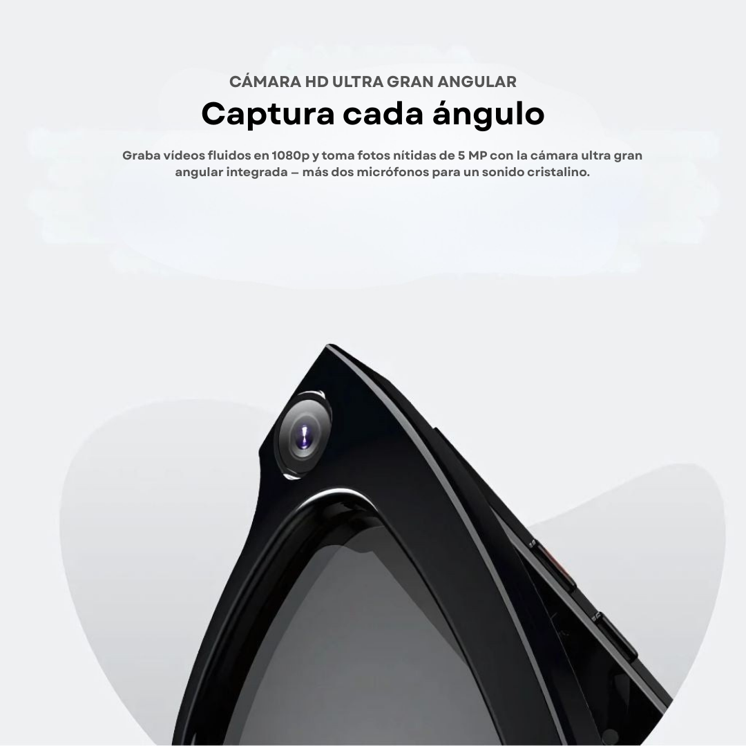 Gafas Conectadas VisionPro™ – Cámara HD, Audio Inmersivo y Protección Visual