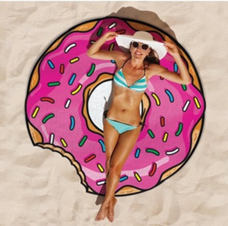 Toalla de playa redonda | Diseño ligero para verano
