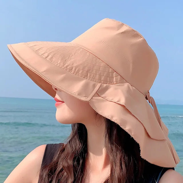 Sombrero de sol ala ancha con protección UV | Ligero para playa