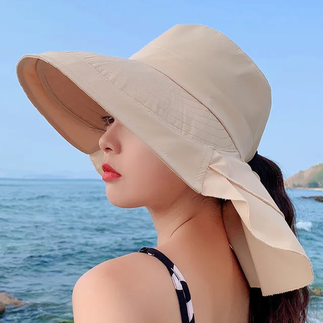 Sombrero de sol ala ancha con protección UV | Ligero para playa