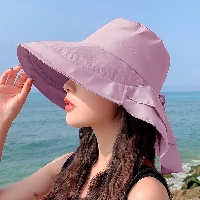 Sombrero de sol ala ancha con protección UV | Ligero para playa