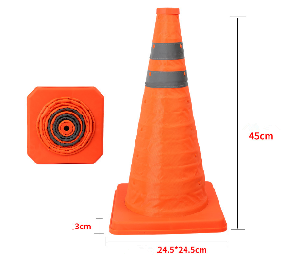 Dmax | Cono de seguridad reflectante plegable para tráfico