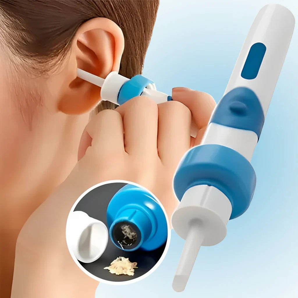 Limpiador de oídos con succión eléctrica, punta de silicona, herramienta suave para eliminar cerumen