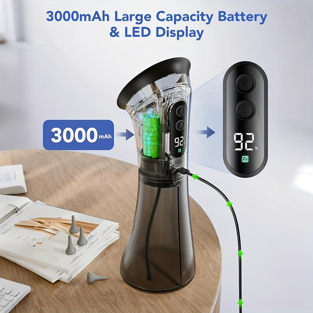 Extractor eléctrico de cerumen, limpiador con USB recargable y sistema de agua
