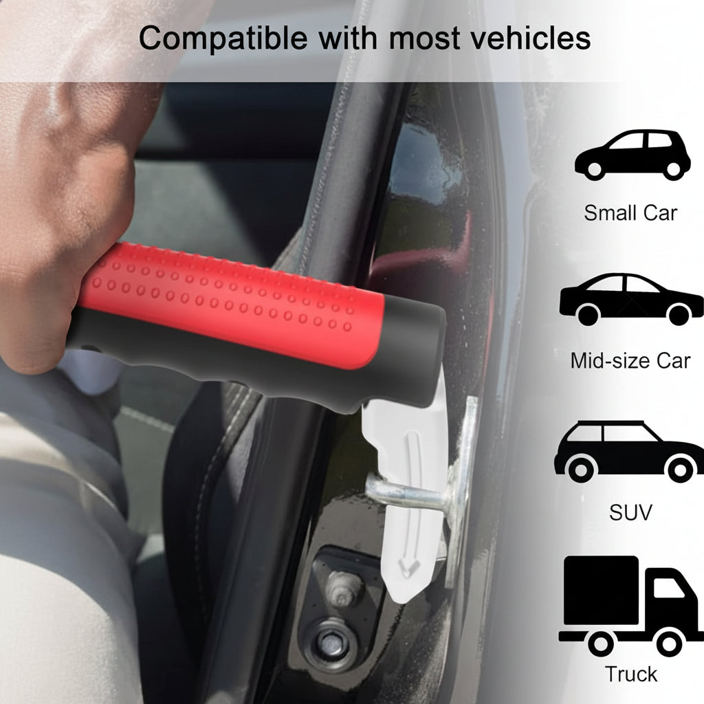 Herramienta de emergencia para automóvil, seguridad, rompeventanas y asa de asistencia para la puerta