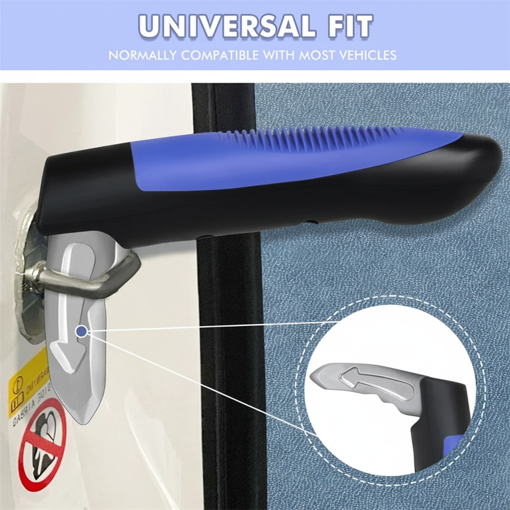 Herramienta de emergencia para automóvil, seguridad, rompeventanas y asa de asistencia para la puerta