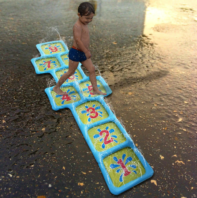 Rociador de agua inflable para niños | Juego acuático para jardín y exterior