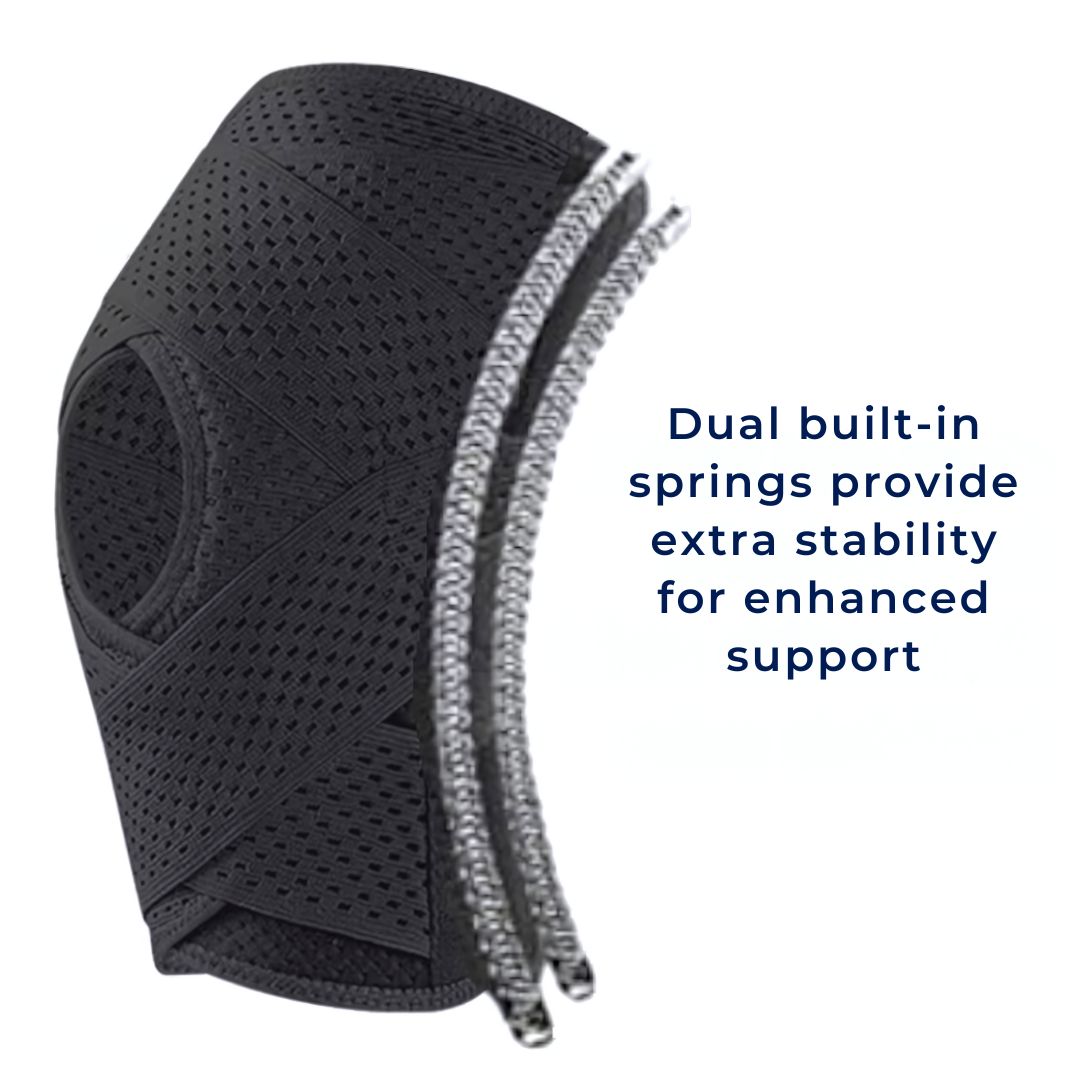 Rodilleras FlexGuard | con resortes de compresión de soporte y correa de tensión - para estabilidad - alivio del dolor y protección Dmax