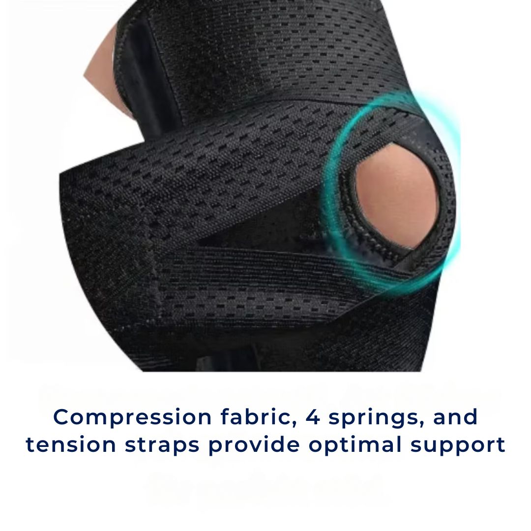 Rodilleras FlexGuard | con resortes de compresión de soporte y correa de tensión - para estabilidad - alivio del dolor y protección Dmax