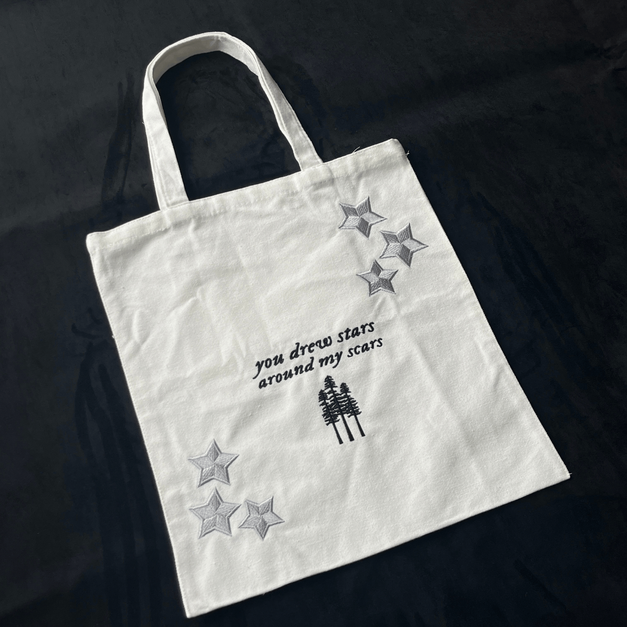 Bolso tote blanco Folklore, Bolso tote bordado Taylor's Version