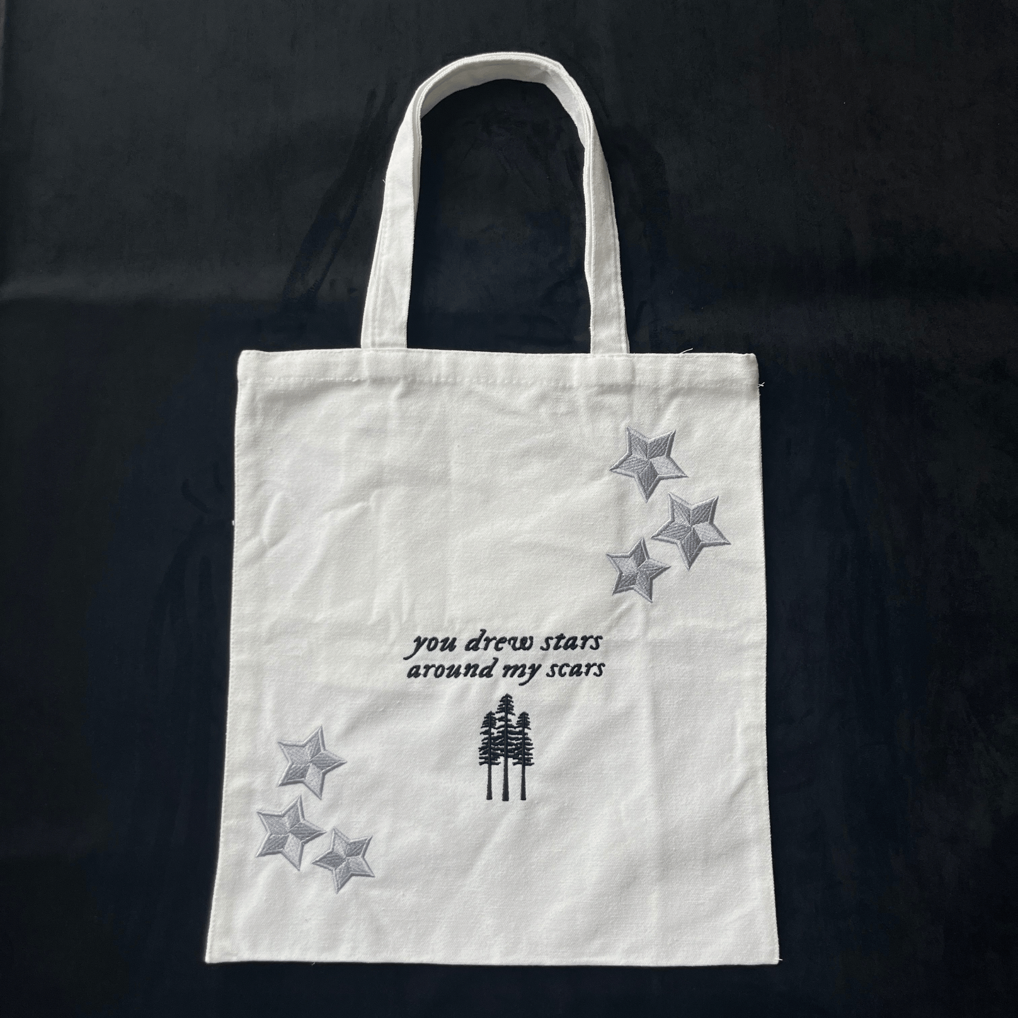 Bolso tote blanco Folklore, Bolso tote bordado Taylor's Version