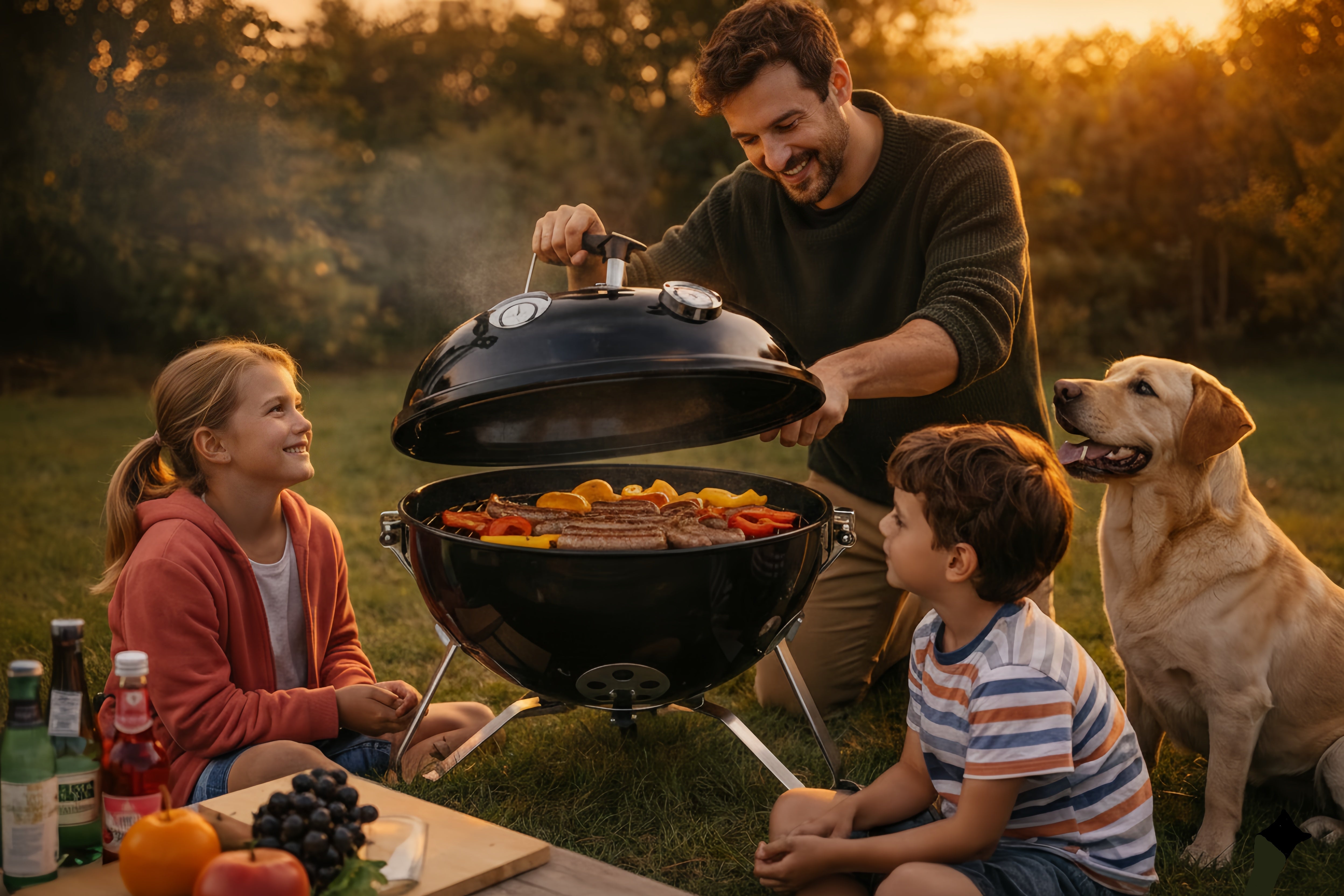 Barbacoa de carbón portátil KETTLE Calora - Formato compacto 31,5 cm con tapa