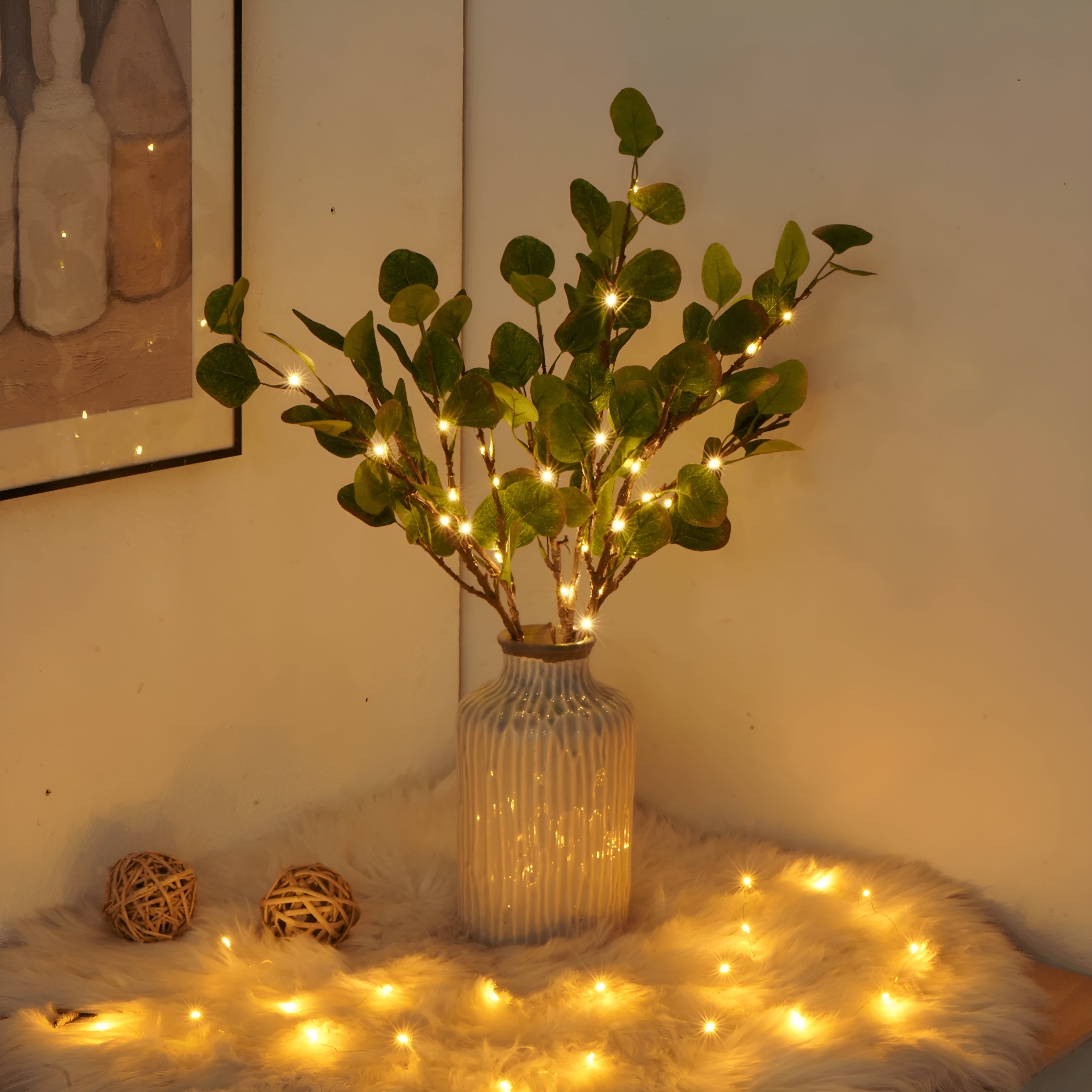 Lámpara LED decorativa EverLeaf Twig - Elegante diseño natural para la decoración del hogar y la oficina
