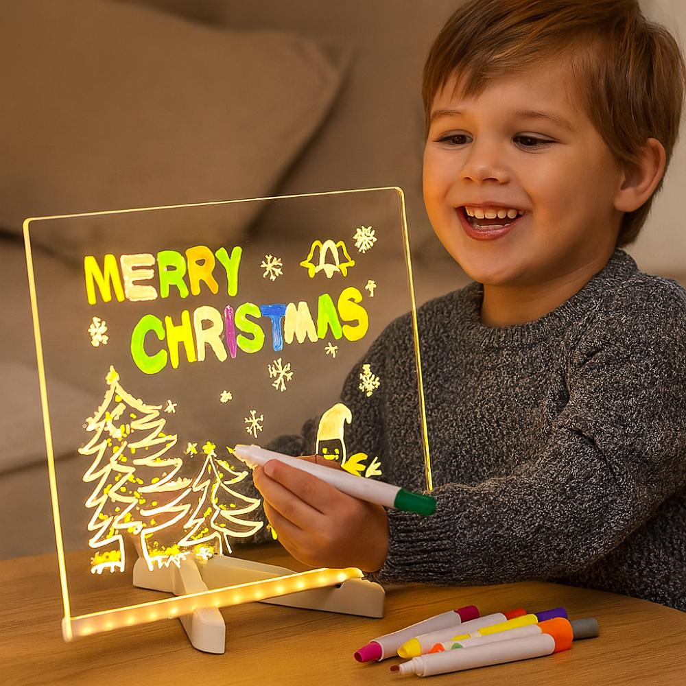 GlowCraft | Mesa de dibujo LED para niños, para una diversión creativa y educativa durante las vacaciones