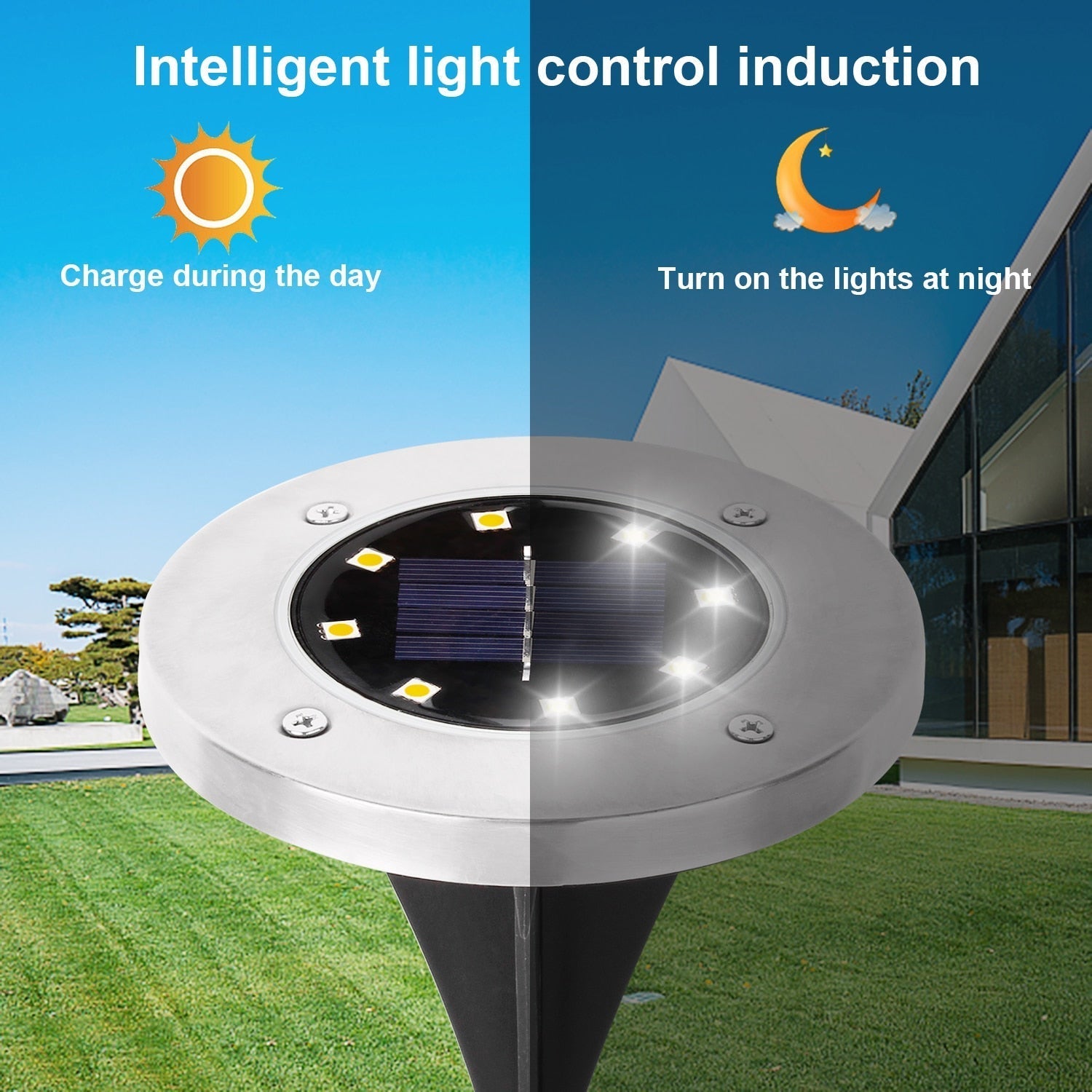 Lámparas solares LED para jardín | Iluminación exterior inalámbrica