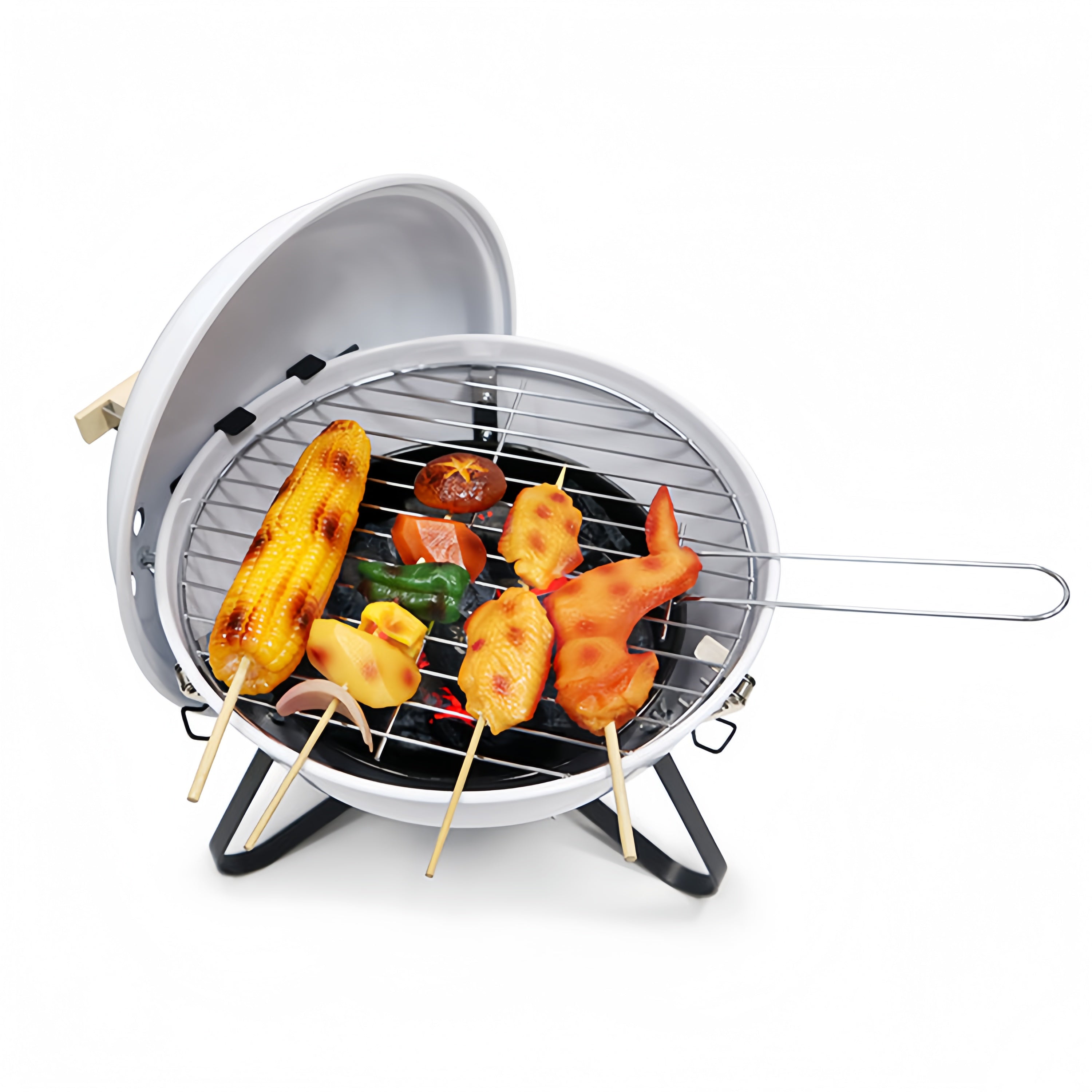 Barbacoa de carbón portátil KETTLE Calora - Formato compacto 31,5 cm con tapa