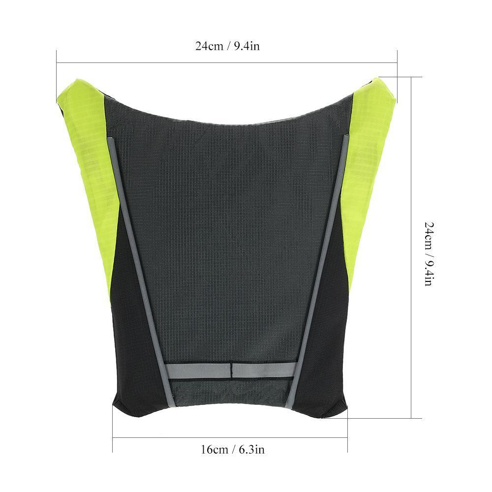 Dmax | Chaleco LED reflectante de seguridad para ciclismo con señal de giro, impermeable para exteriores