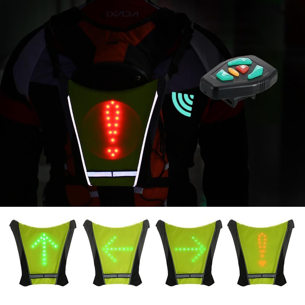 Dmax | Chaleco LED reflectante de seguridad para ciclismo con señal de giro, impermeable para exteriores