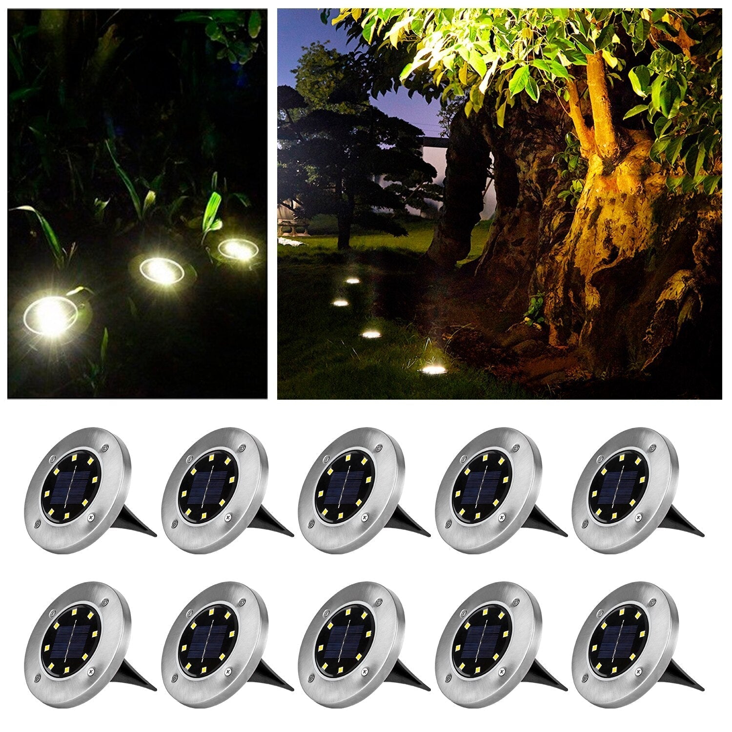 Lámparas solares LED para jardín | Iluminación exterior inalámbrica