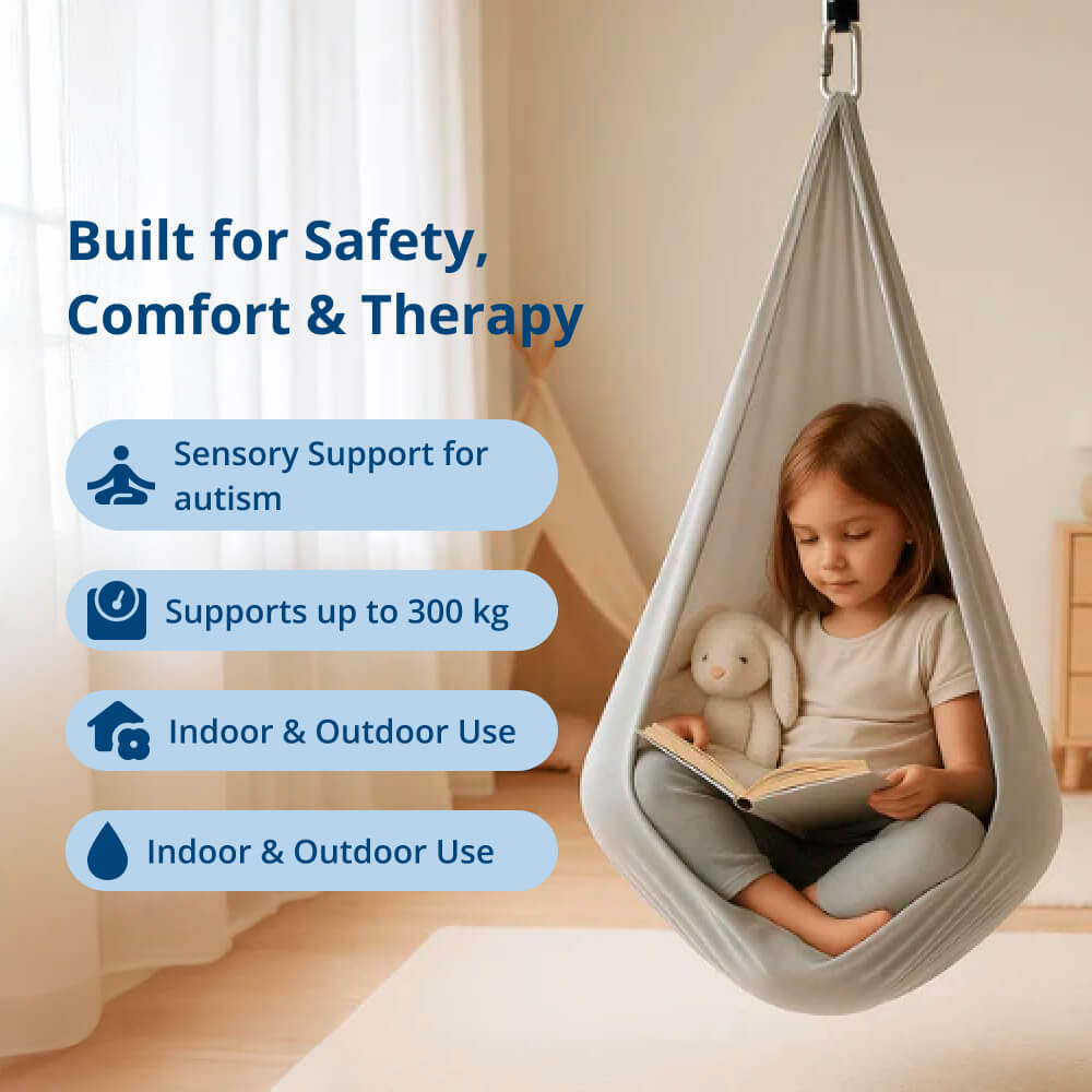 Columpio sensorial terapéutico para autismo – Hamaca para interior y exterior