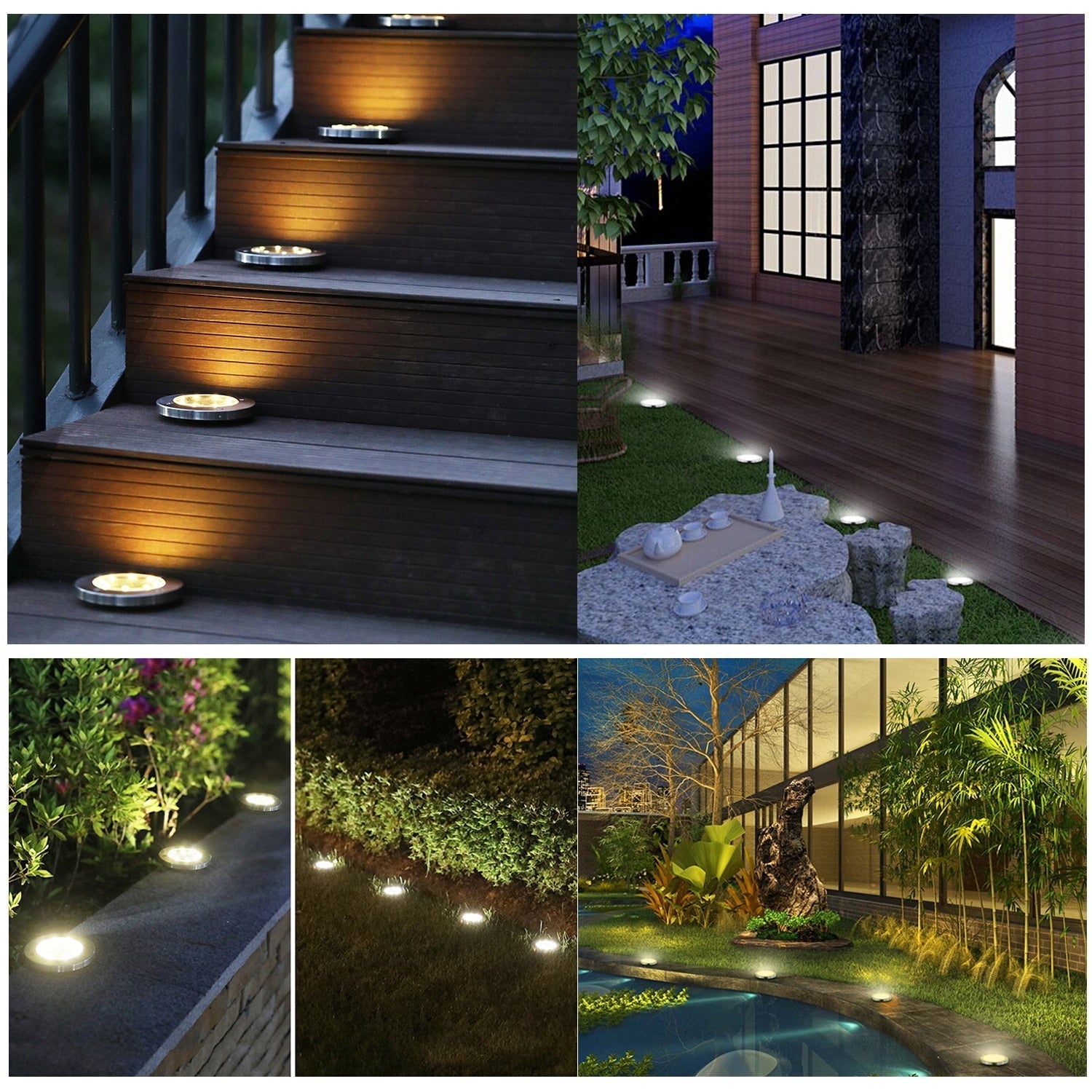Lámparas solares LED para jardín | Iluminación exterior inalámbrica