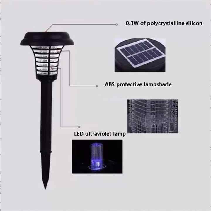 Lámpara solar LED para jardín | Iluminación exterior impermeable