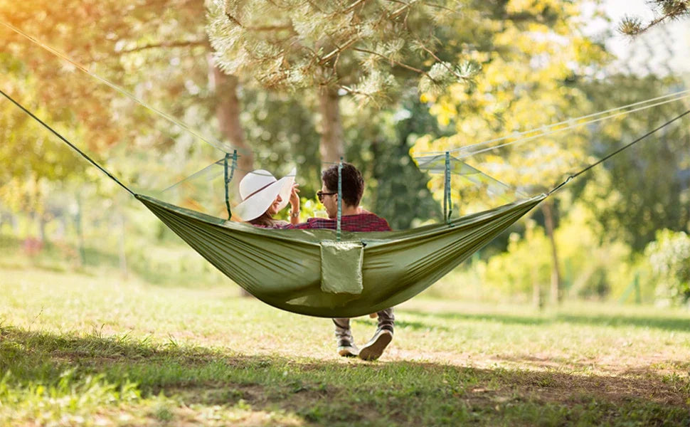 Hamaca de camping con mosquitera | Portátil y resistente para exterior
