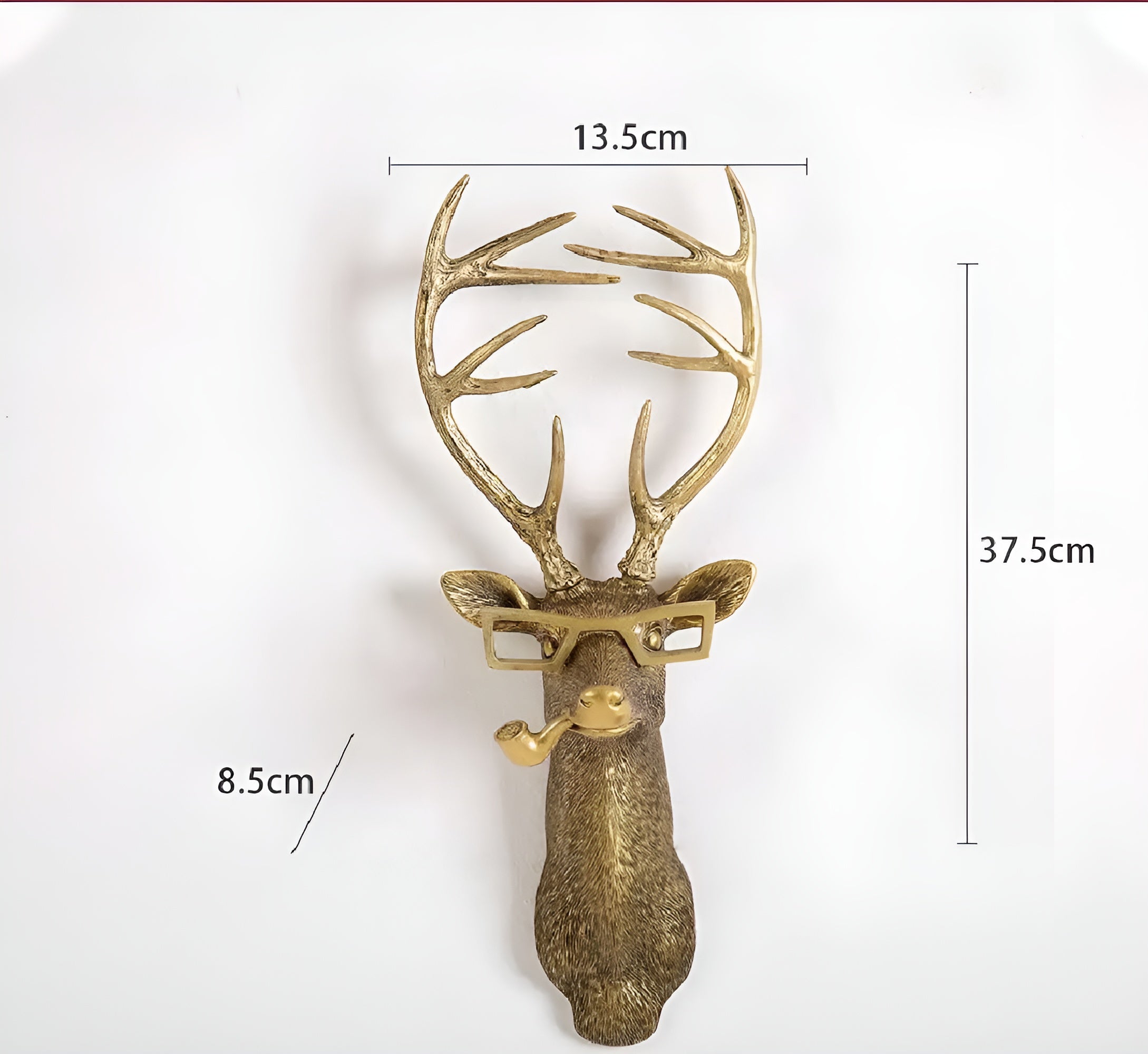 Golden Head - Gancho de pared con cabeza multifuncional para decoración y almacenaje en la pared
