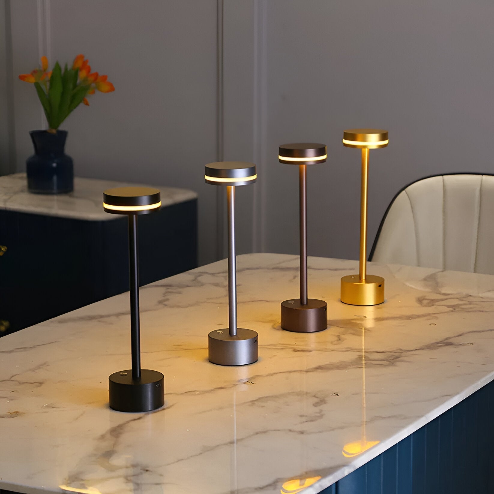 Mantle Touch - Lámpara de escritorio portátil y recargable - Luz regulable