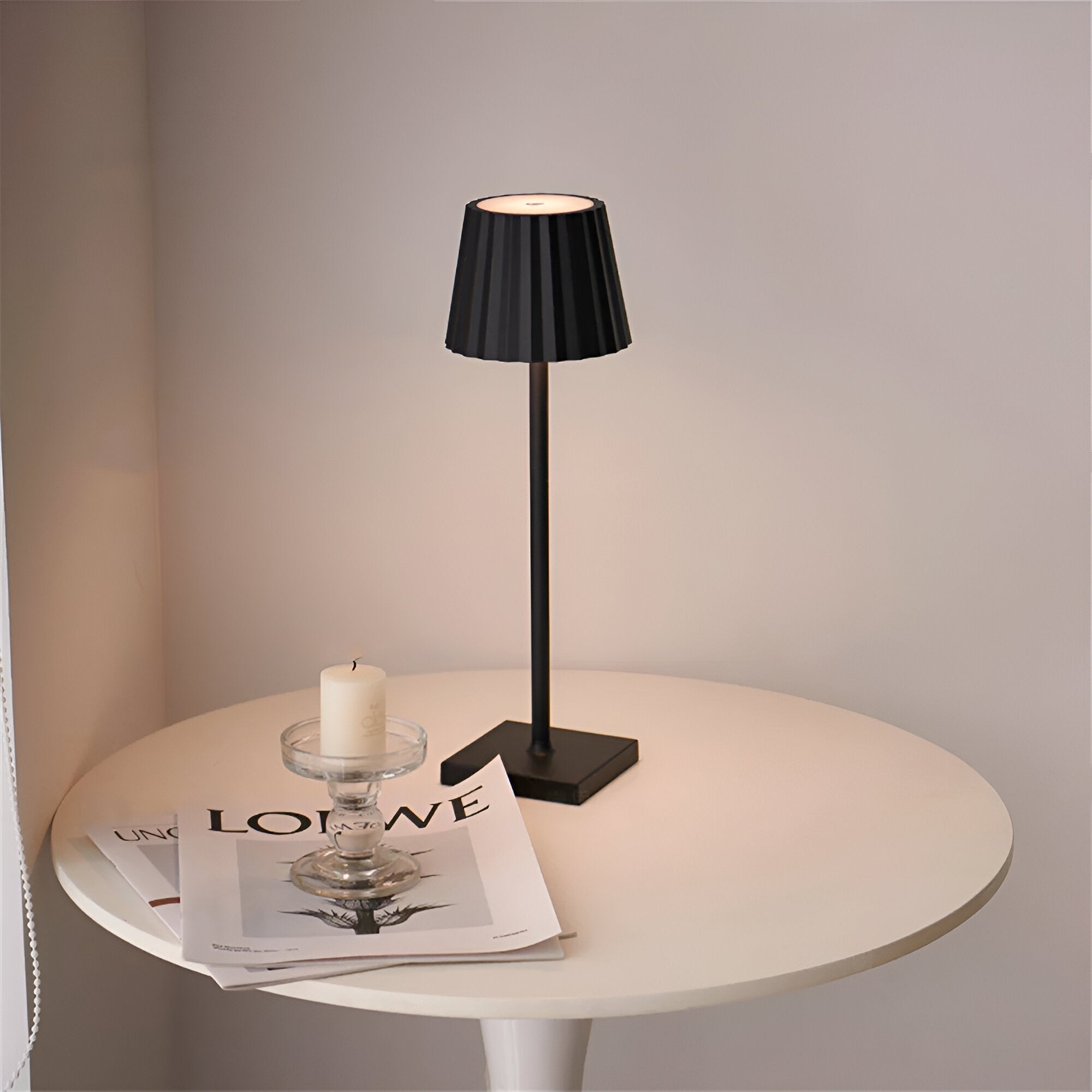 LuminaTouch - Lámpara de escritorio LED inalámbrica, impermeable, recargable y controlable
